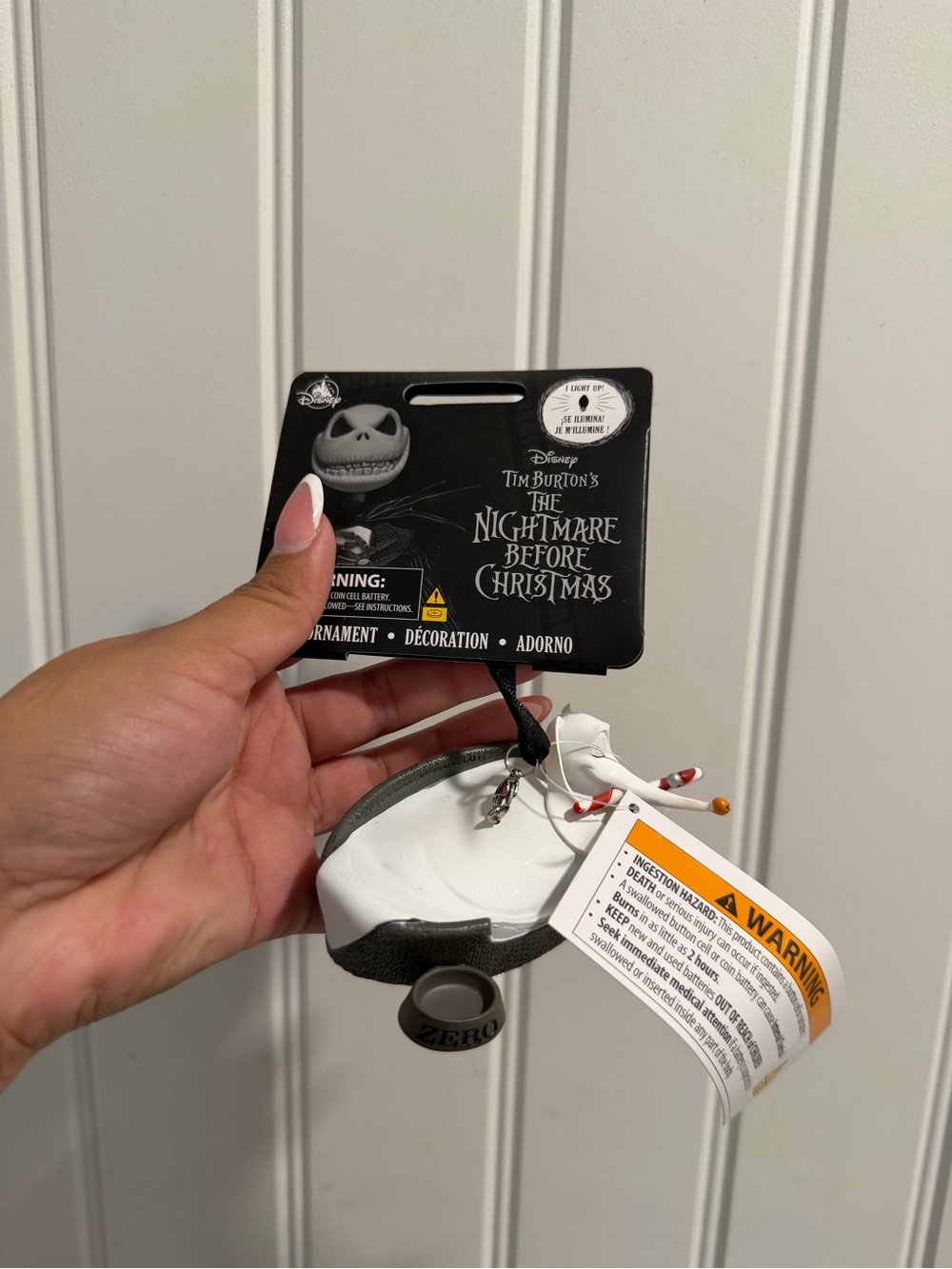 Disney The Nightmare Before Christmas Zero Dog Ornament - White